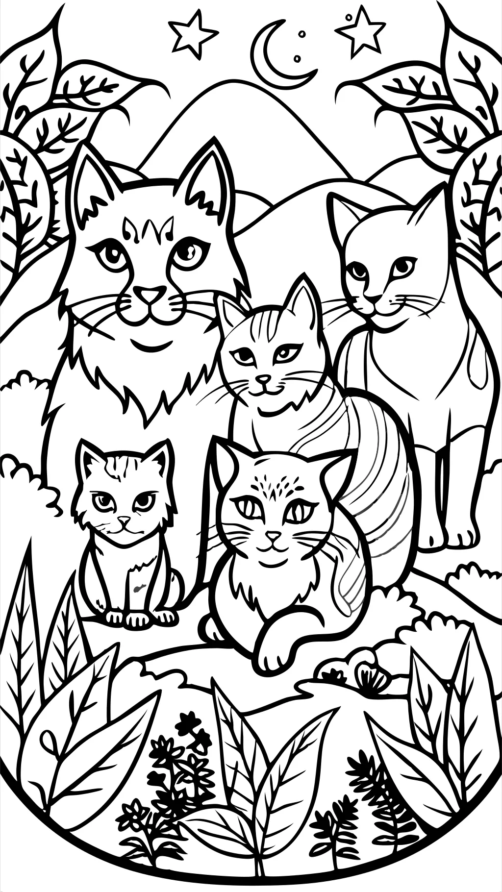 coloriages de chats warriors